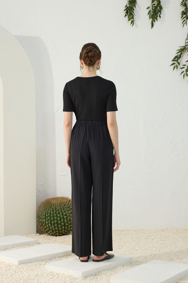 Siyah Viscon Pantolon - 7