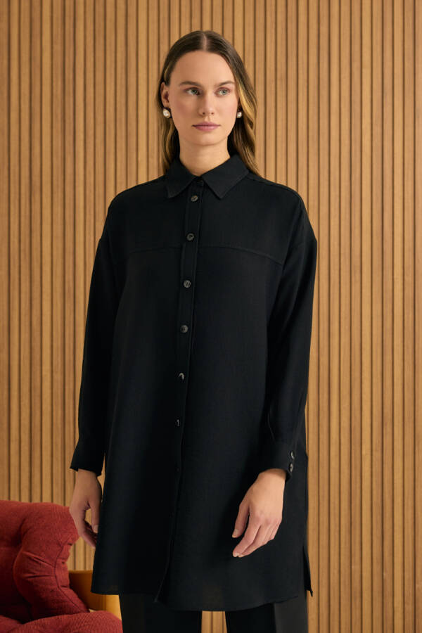 Siyah Viscon Tunik - Aker