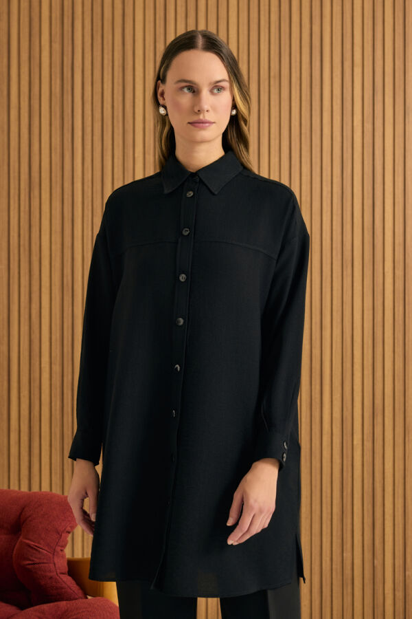 Siyah Viscon Tunik - Aker