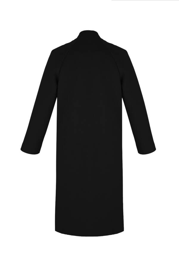 Siyah Yaka Detaylı Kaşe Kaban - 3