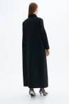 Siyah Yaka Detaylı Manto - 5