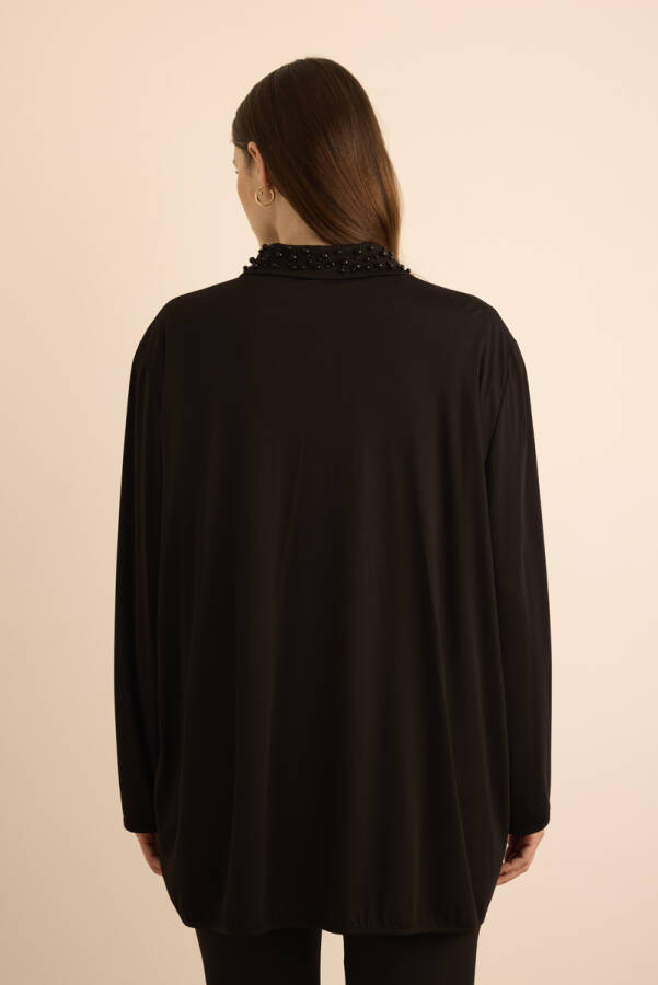 Siyah Yakası İnci İşlemeli Tweenset - 7