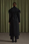 Siyah Yakası Püskül Dteaylı Şal Yaka Manto - 6
