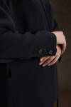 Siyah Yandan Bağlamalı Ceket - 6