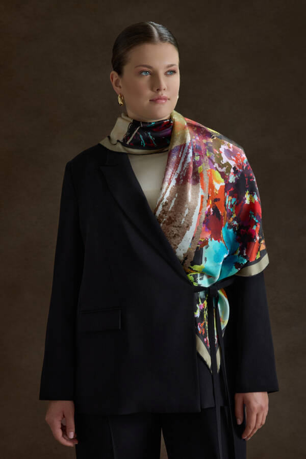 Siyah Yandan Bağlamalı Ceket - 1