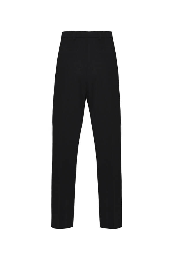 Siyah Yandan Cepli Pantolon - 3