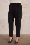Siyah Yanları Lastikli Pantolon - 4