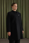 Siyah Yün İçerikli Manto - 4
