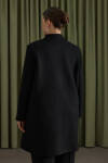 Siyah Yün İçerikli Manto - 6