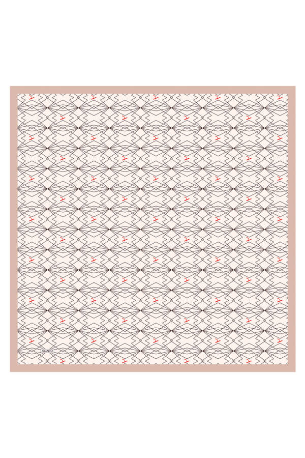 Somon 90X90 İpek Twill Eşarp - 1