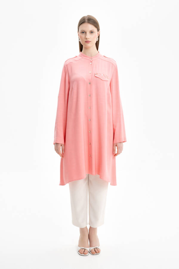 Somon İşleme Detaylı Apoletli Tunik - Aker