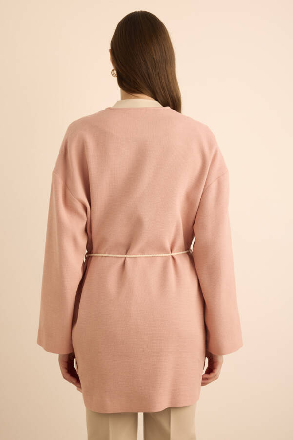 Somon Metal Broşlu Beli Kordon Bağcıklı Kap - 7