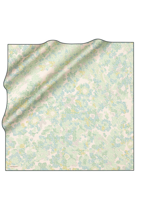 Su Yeşili 90X90 İpek Twill Eşarp - 1