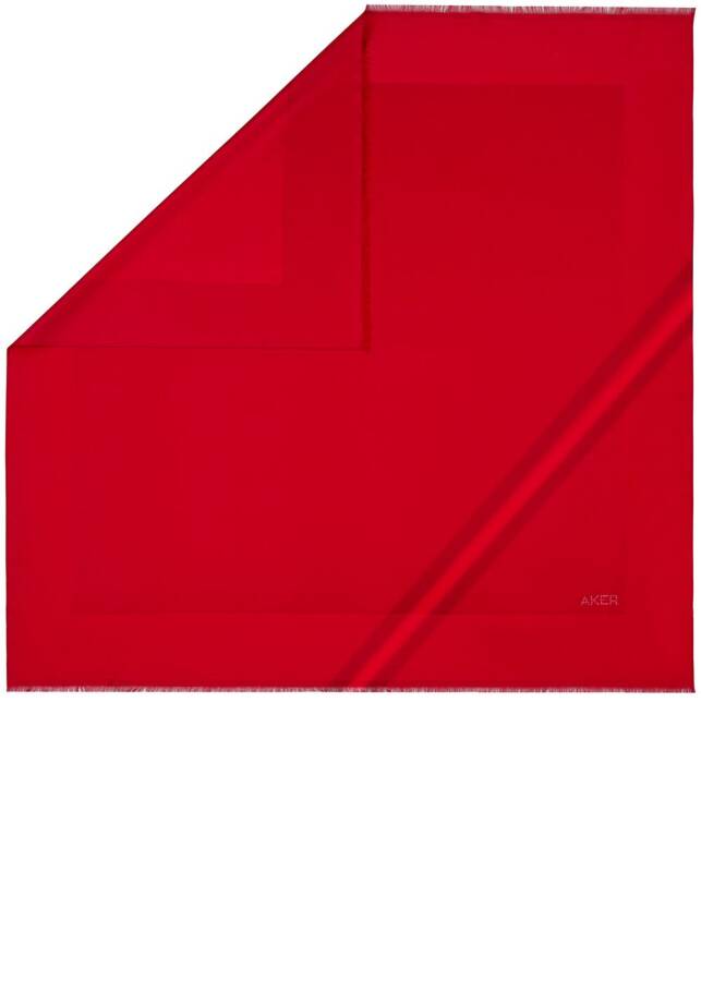 Kırmızı 100X100 Swarovski Eşarp - Aker