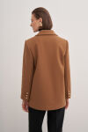 Taba Düğmeli Viscon Ceket - 6