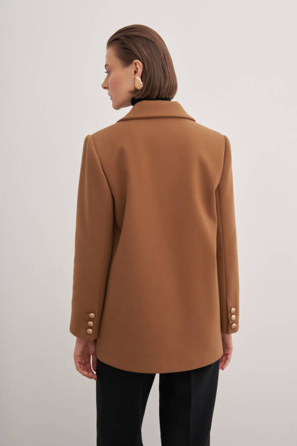 Taba Düğmeli Viscon Ceket - 6