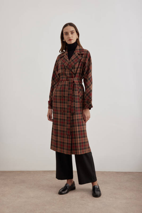 Taba 18178111 Düğmeli Kruvaze Trençkot - Aker (1)