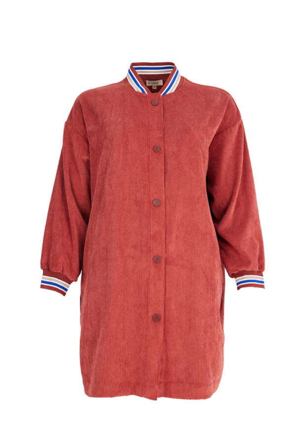 Taba Ribanalı Kadife Ceket - 1