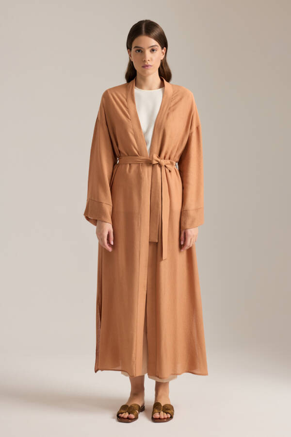 Tarçın Beli Kuşaklı Kimono - 2
