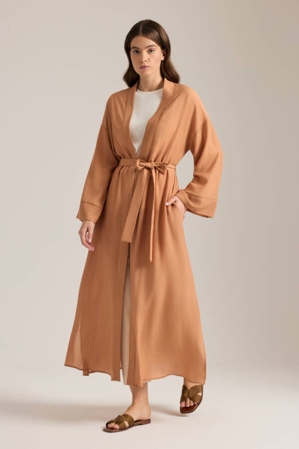 Tarçın Beli Kuşaklı Kimono - 4