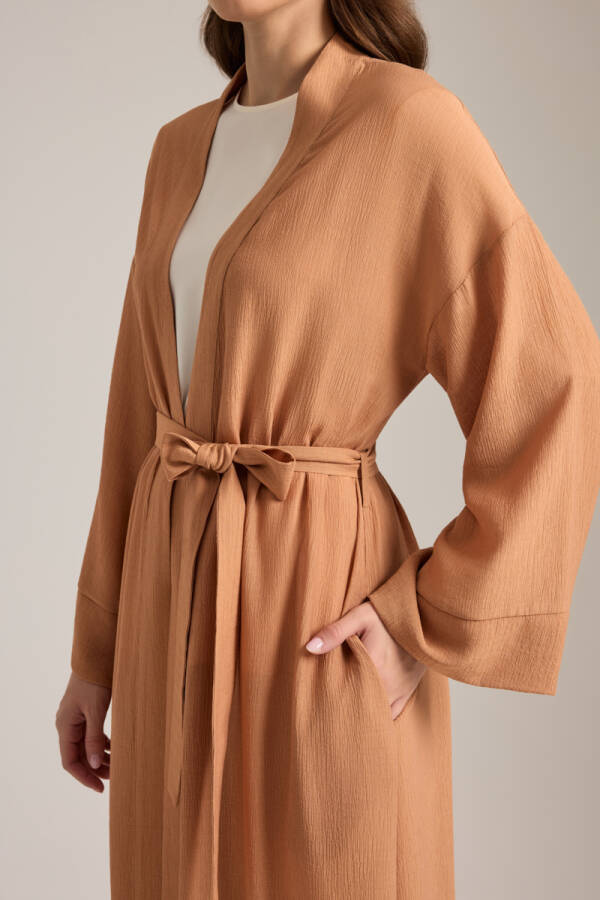 Tarçın Beli Kuşaklı Kimono - 5