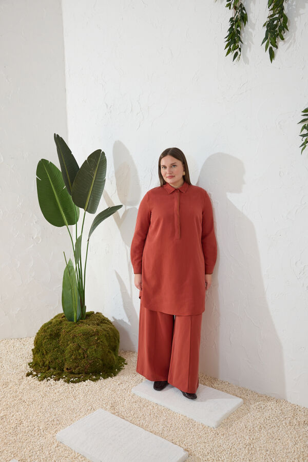 Tarçın Çoban Nakışlı Tunik - 1