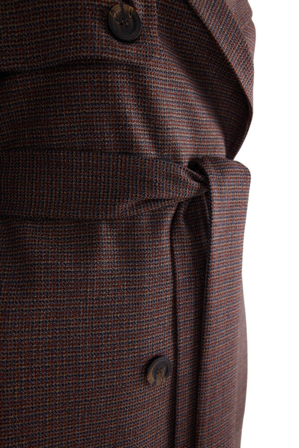 Tarçın Ekoseli Pardösü - 2