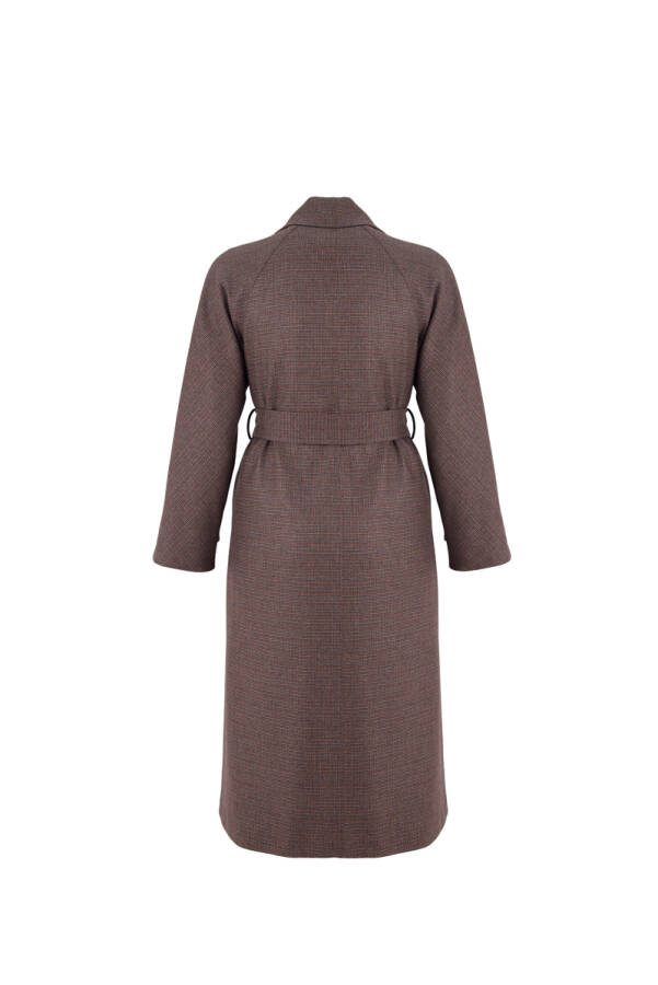 Tarçın Ekoseli Pardösü - 3