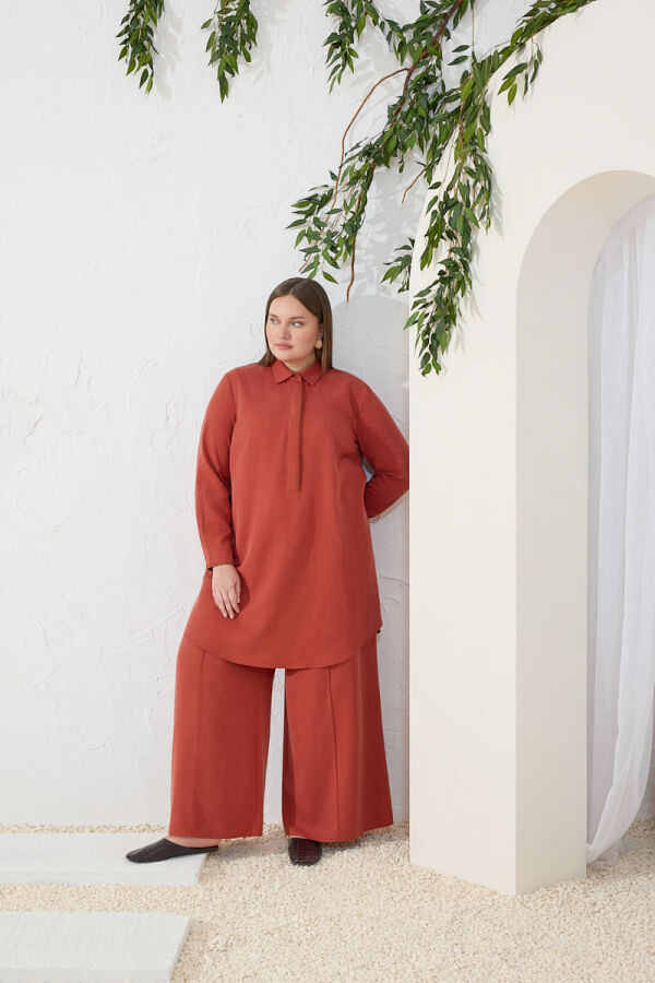 Tarçın Tencel Pantolon Etek - Aker