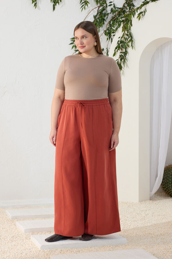 Tarçın Tencel Pantolon Etek - 4