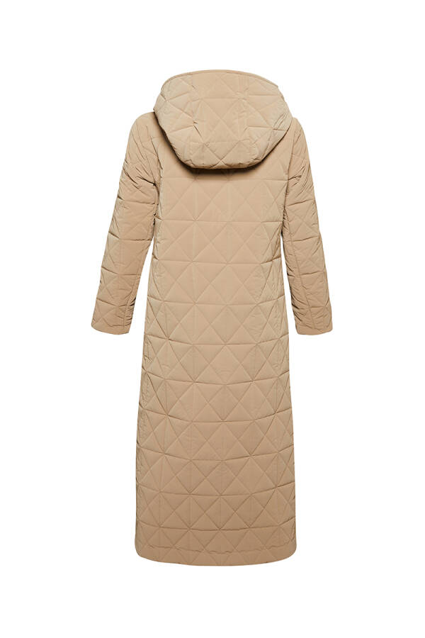 Taş Kapüşonlu Astarlı Mont - 3