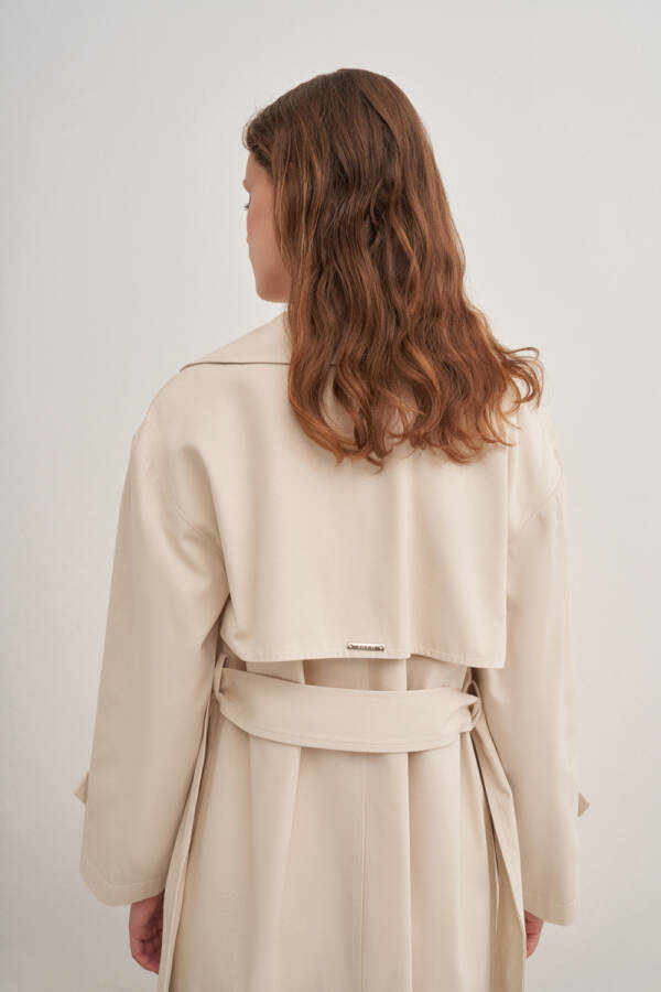 Taş Rüzgarlık Detaylı Trençkot - 5