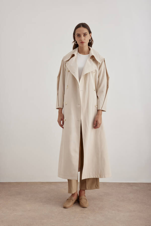 Taş 7183111 Kemer Detaylı Pardösü - Aker