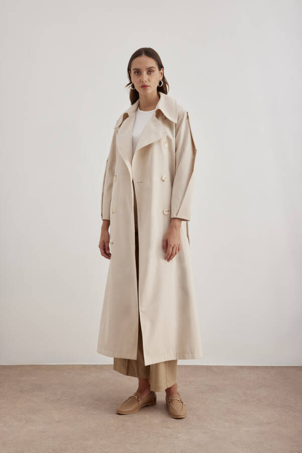 Taş 7183111 Kemer Detaylı Pardösü - Aker (1)