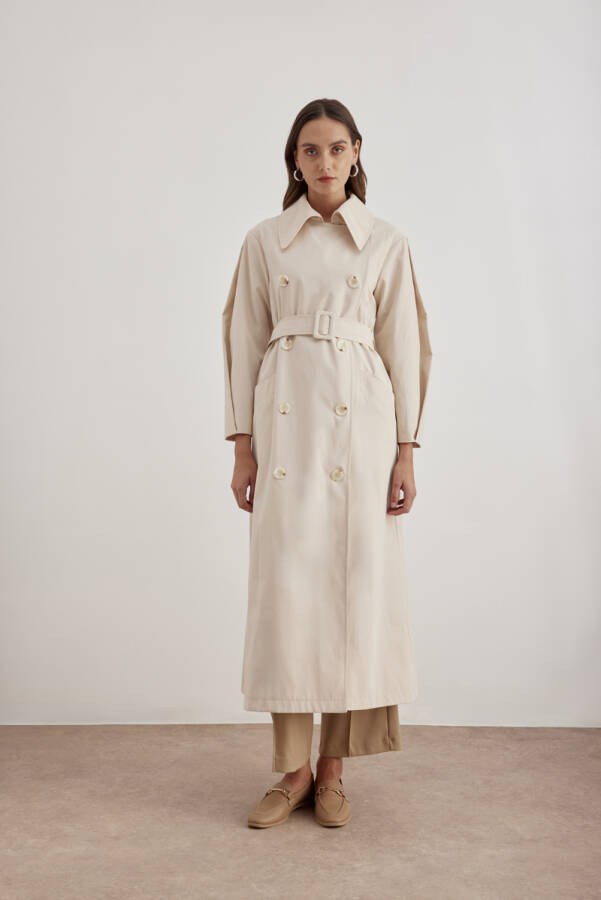 Taş Kemer Detaylı Pardösü - 3