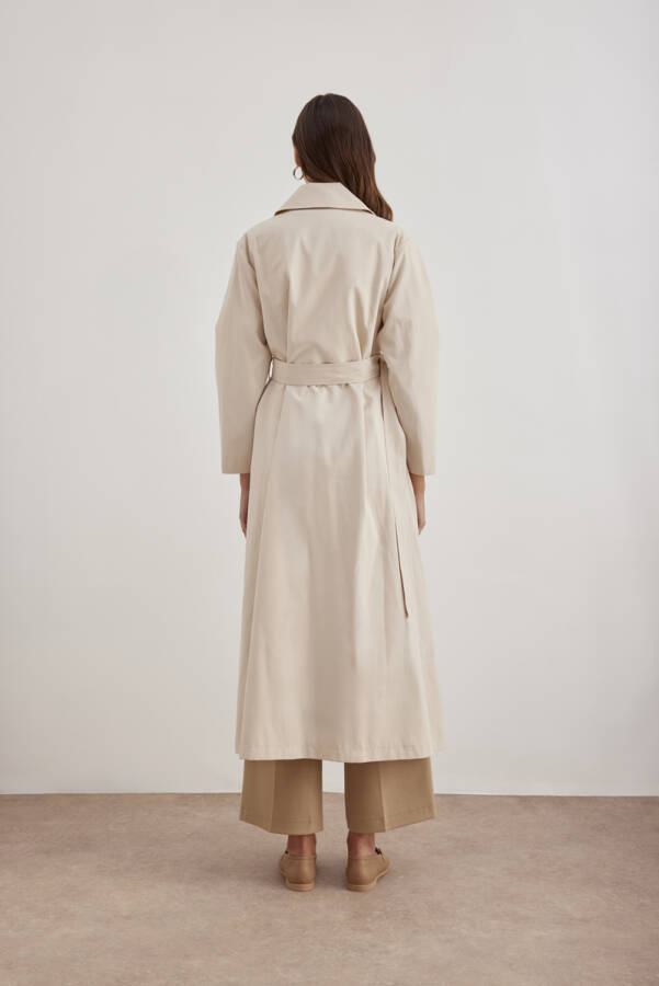 Taş Kemer Detaylı Pardösü - 6