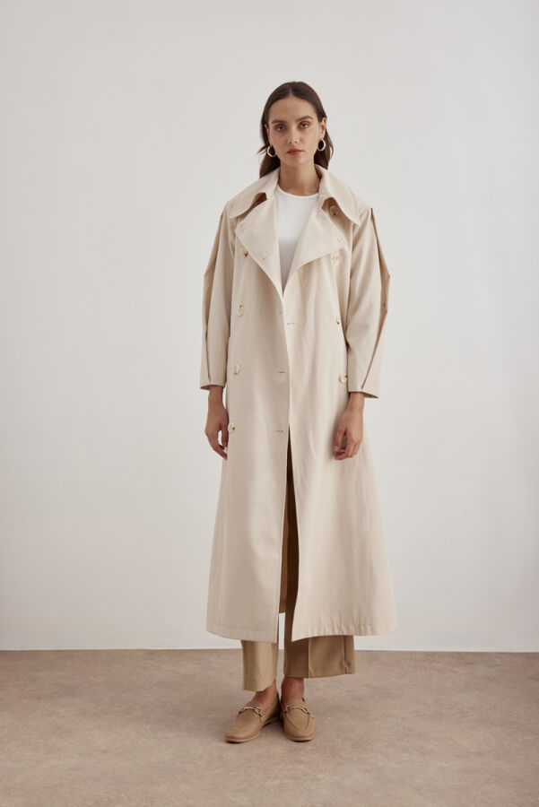 Taş Kemer Detaylı Pardösü - Aker