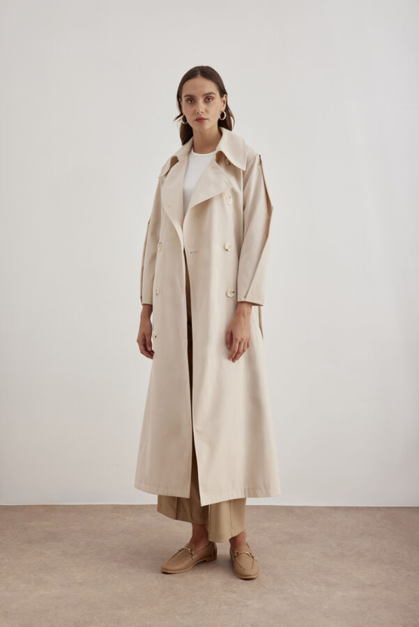 Taş Kemer Detaylı Pardösü - Aker (1)