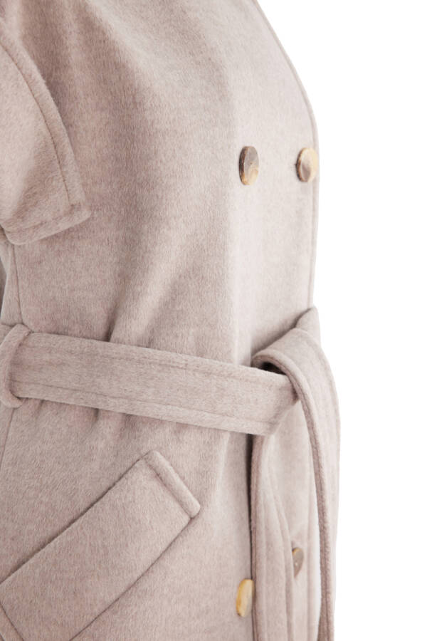 Taş Apolet Detaylı Belden Kuşaklı Yelek - Aker (1)