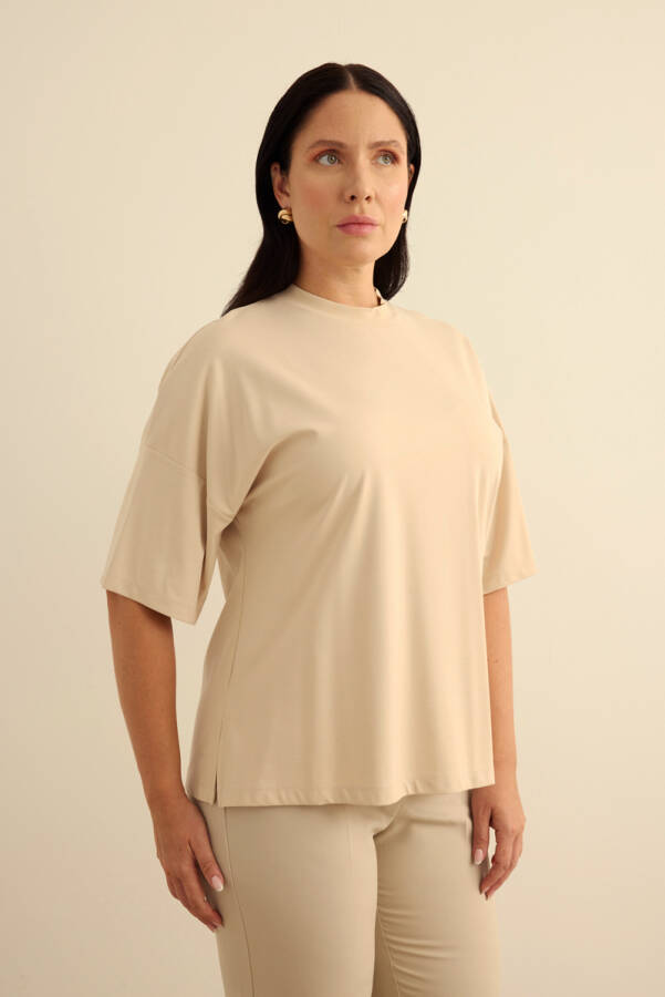 Taş Basic Rayon T-Shırt - 4