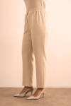Taş Beli Lastikli Dokuma Pantolon - 4