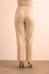 Taş Beli Lastikli Dokuma Pantolon - 7