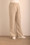 Taş Beli Lastikli Keten Tencel Pantolon - 5