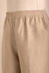 Taş Beli Lastikli Keten Tencel Pantolon - 4