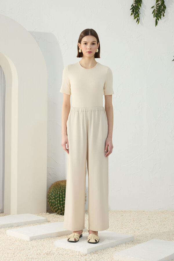 Taş Beli Lastikli Pantolon - Aker (1)