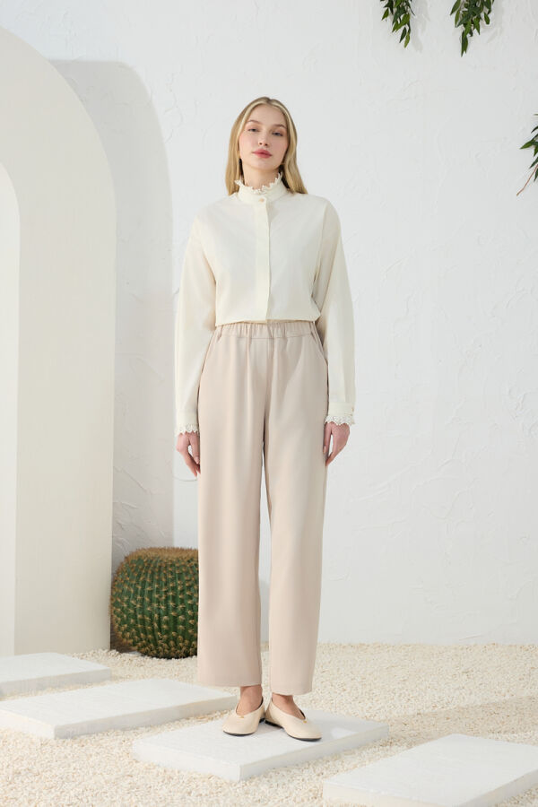 Taş Beli Lastikli Rahat Pantolon - Aker (1)