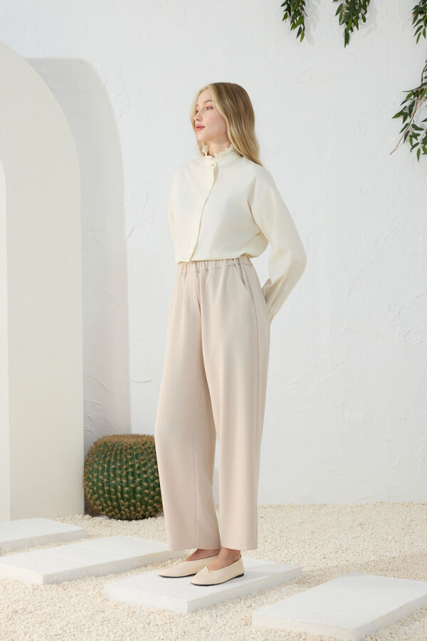 Taş Beli Lastikli Rahat Pantolon - 3