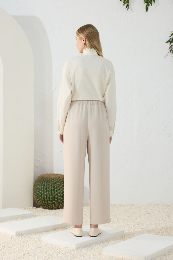 Taş Beli Lastikli Rahat Pantolon - 6