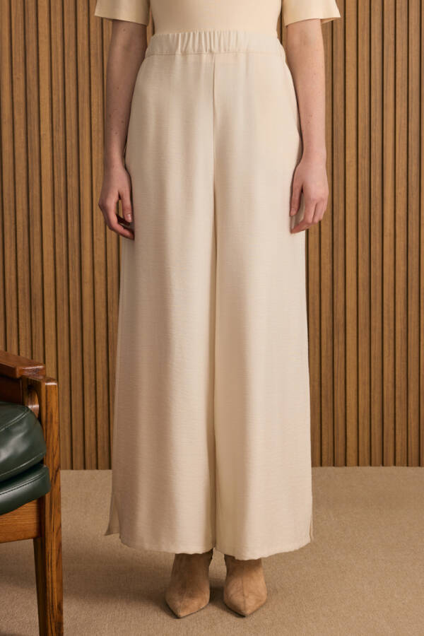 Taş Beli Lastikli Viscon Pantolon Etek - Aker (1)