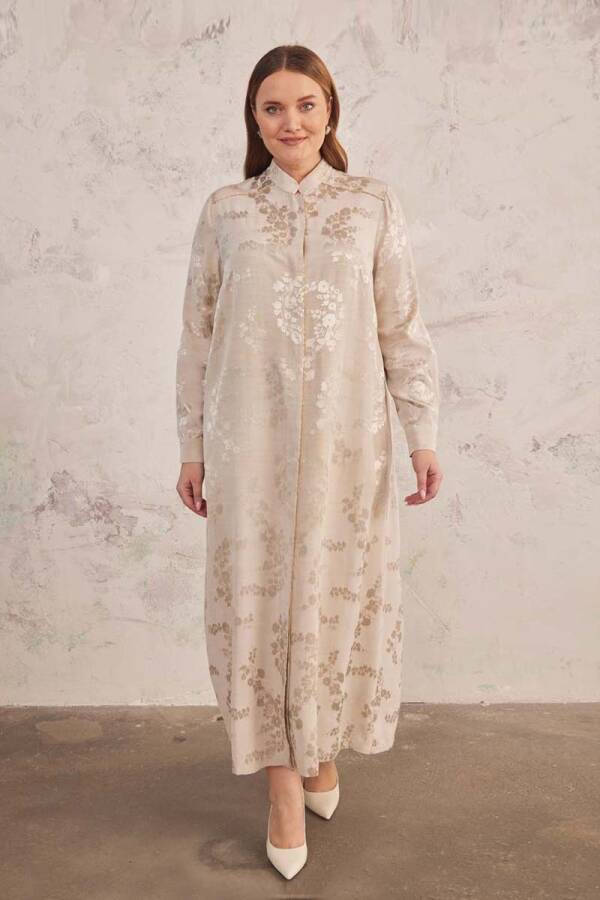 Taş Çiçek Jakrlı Ferace - 3